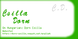 csilla dorn business card